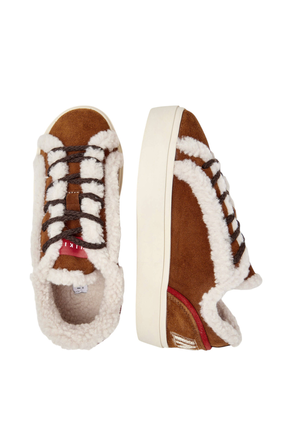 Кеды LILA SHEARLING LACE UP с натуральным мехом|Основной цвет:Коричневый Женский Inuikii Кеды LILA SHEARLING LACE UP с натуральным мехом (цвет ), артикул 1001.001.0571 | Фото 3