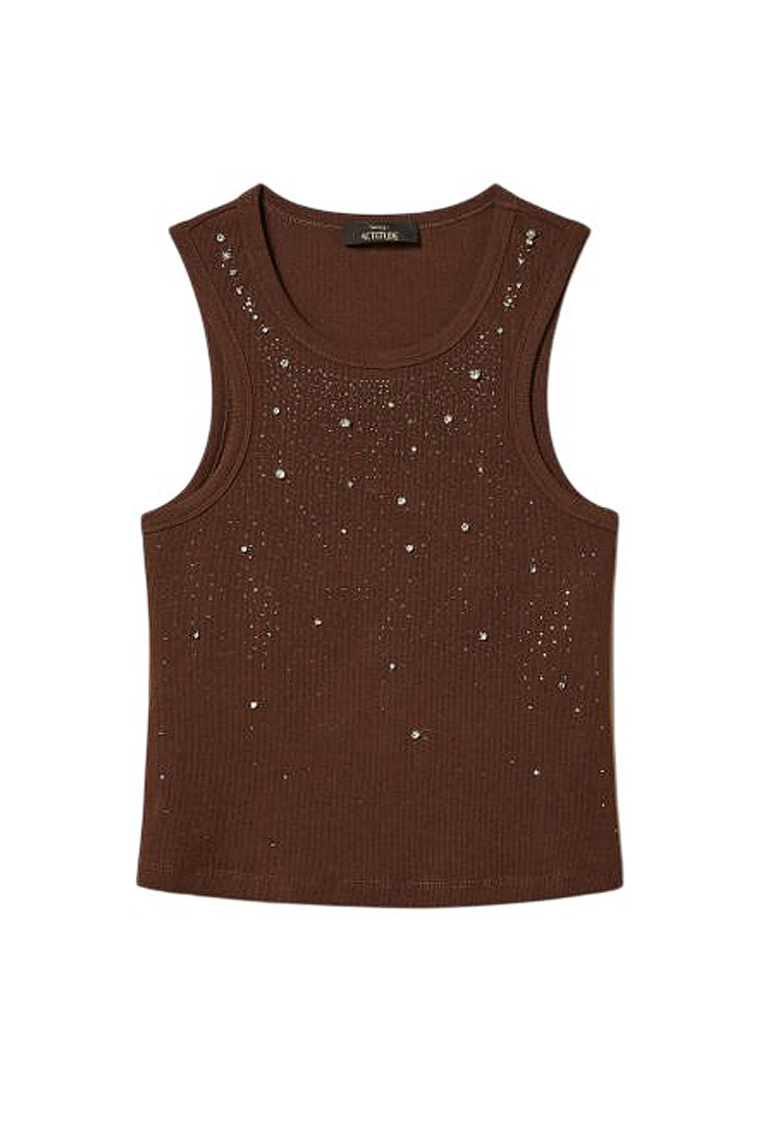 Женский TWINSET Milano Топ с отделкой стразами (цвет ), артикул 261AP2201 | Фото 1