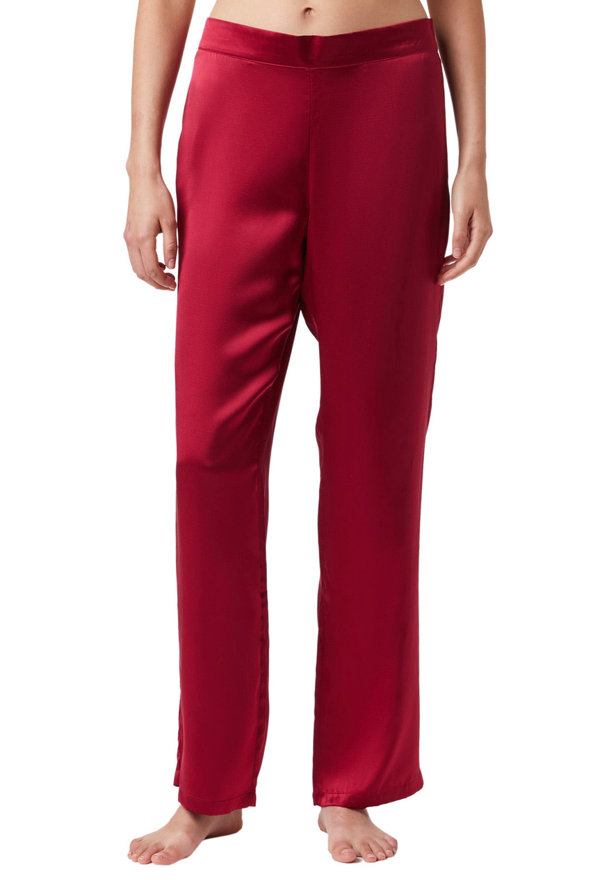 Пижамные брюки PEARLY из натурального шелка|Основной цвет:Красный|Артикул:6529637 | Фото 1