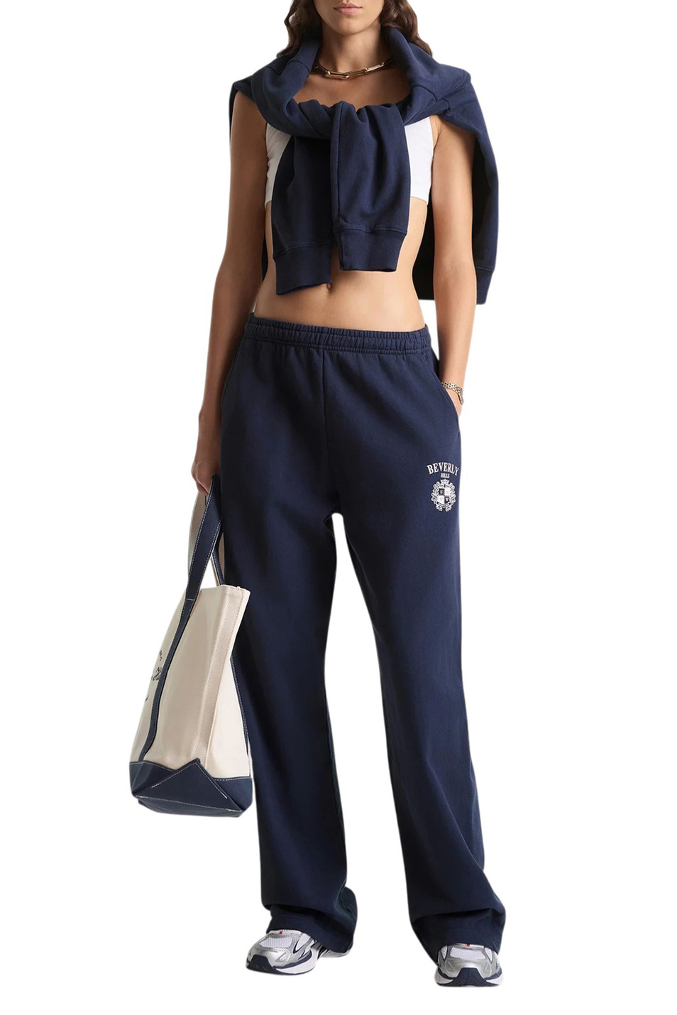 Женский Sporty & Rich Брюки BH Crest из хлопка (цвет ), артикул PA05564256BL106 | Фото 2