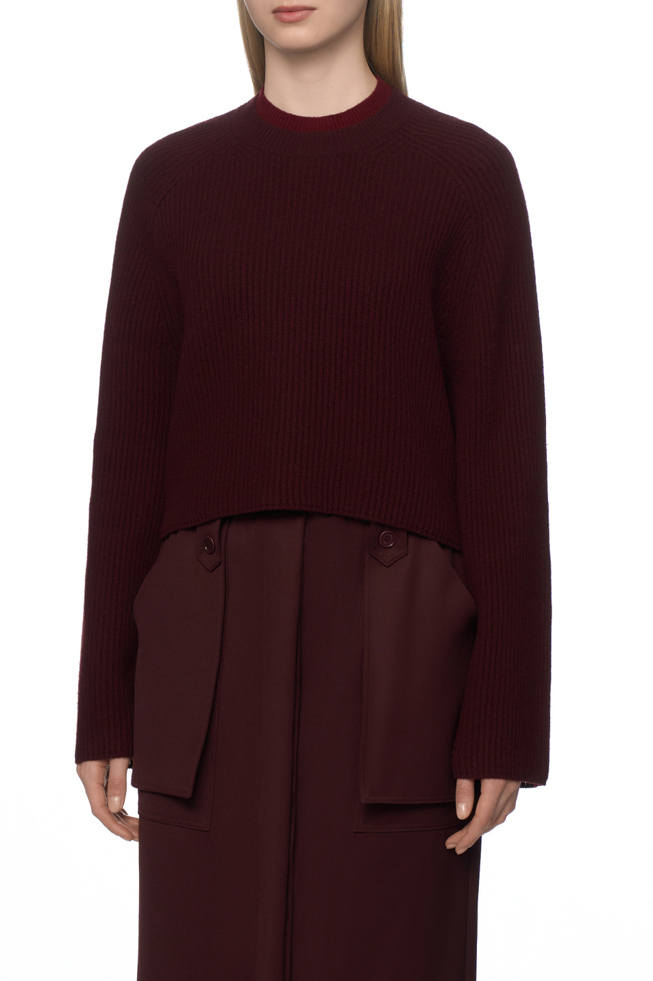 Джемпер FUNALE из шерсти и кашемира|Основной цвет:Бордовый Женский Max Mara Джемпер FUNALE из шерсти и кашемира (цвет ), артикул 2521366172 | Фото 4