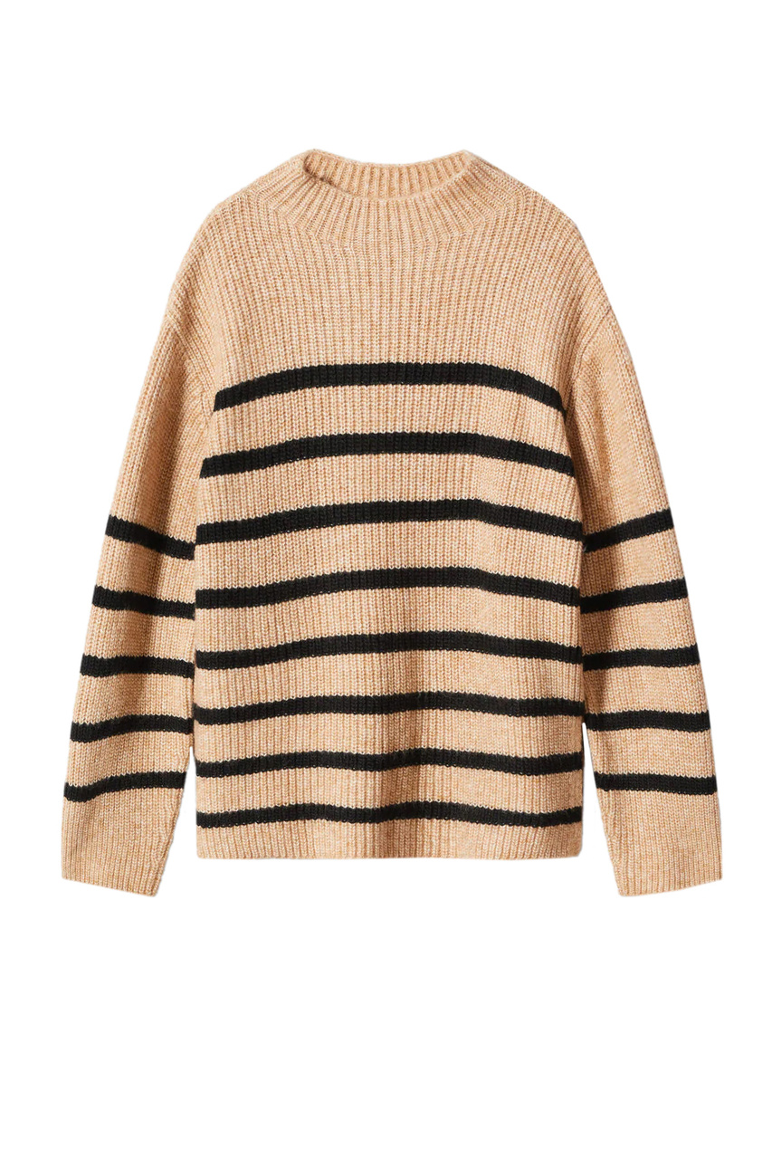 Вязаный свитер RION в полоску|Основной цвет:Коричневый|Артикул:47000255 | Фото 1