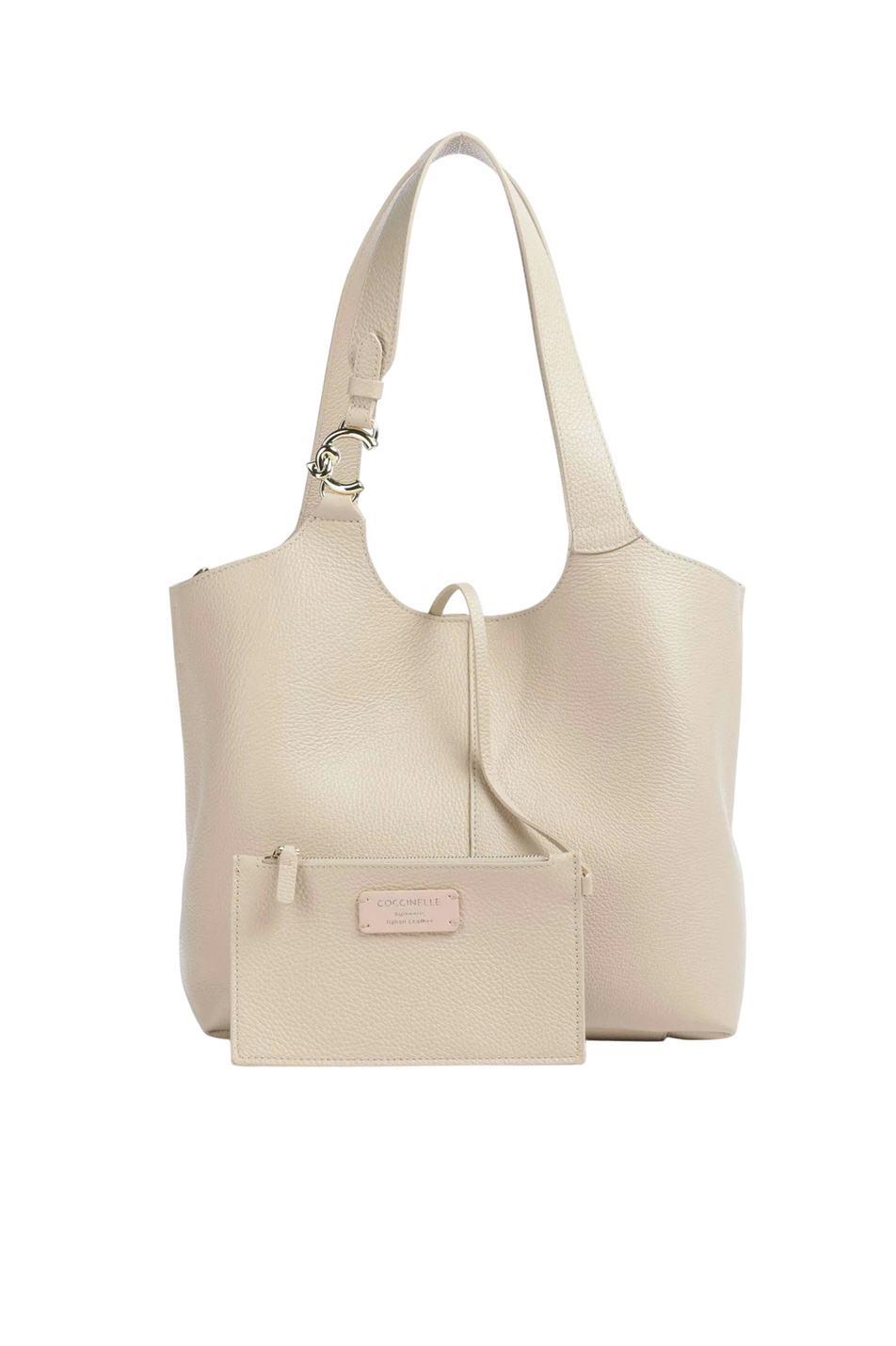 Сумка C-EASY из натуральной кожи|Основной цвет:Бежевый Женский Coccinelle Сумка C-EASY из натуральной кожи (цвет ), артикул E1SHA110201 | Фото 1
