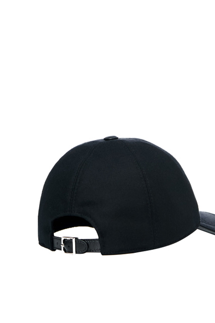 Однотонная кепка из шерсти|Основной цвет:Черный|Артикул:90O332-2829207 | Фото 2