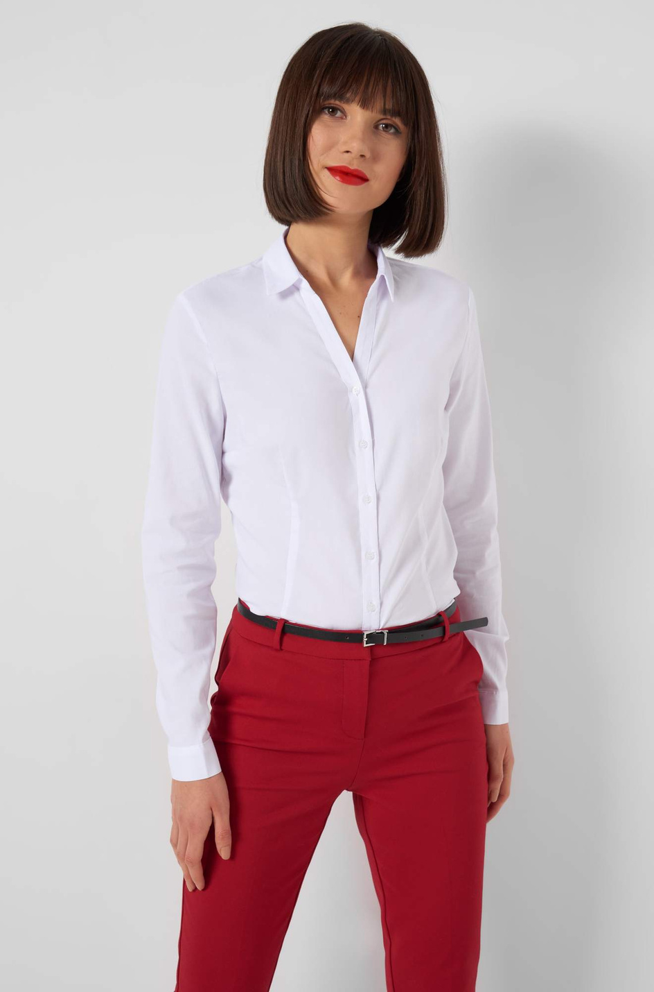 Orsay Приталенная рубашка из смесового хлопка (цвет ), артикул 690175 | Фото 3
