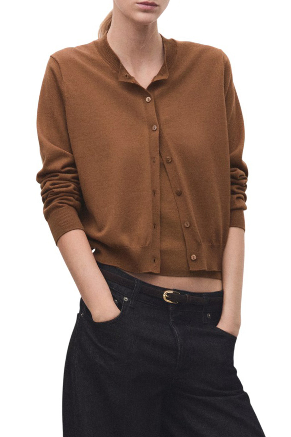 Женский Mango Кардиган OLSEN однотонный (цвет ), артикул 27071191 | Фото 3