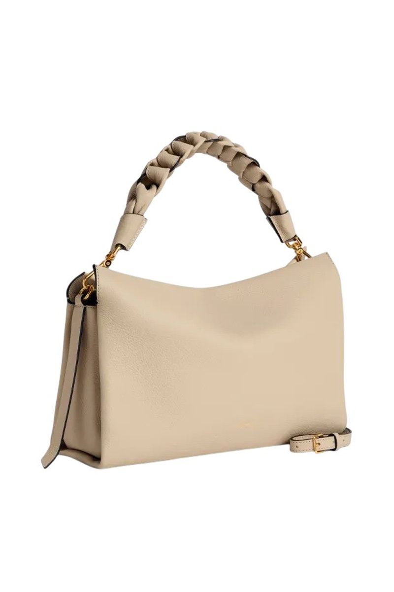 Сумка BOHEME GRANA DOUBLE из натуральной кожи с плетеной ручкой|Основной цвет:Бежевый Женский Coccinelle Сумка BOHEME GRANA DOUBLE из натуральной кожи с плетеной ручкой (цвет ), артикул E1M50190201 | Фото 2