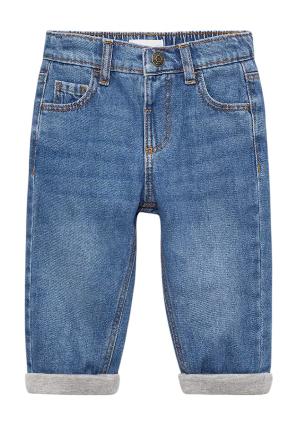 Мальчикам Mango Kids Джинсы SANTIB из хлопка (цвет ), артикул 77097926 | Фото 1