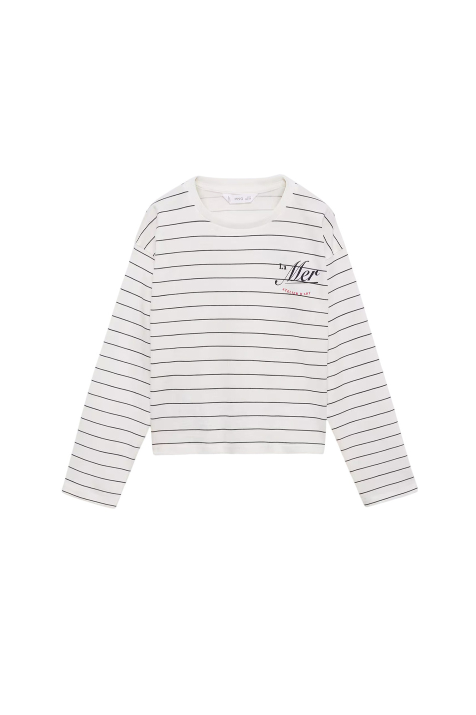 Девочкам Mango Kids Лонгслив MER из хлопка (цвет ), артикул 87044799 | Фото 1