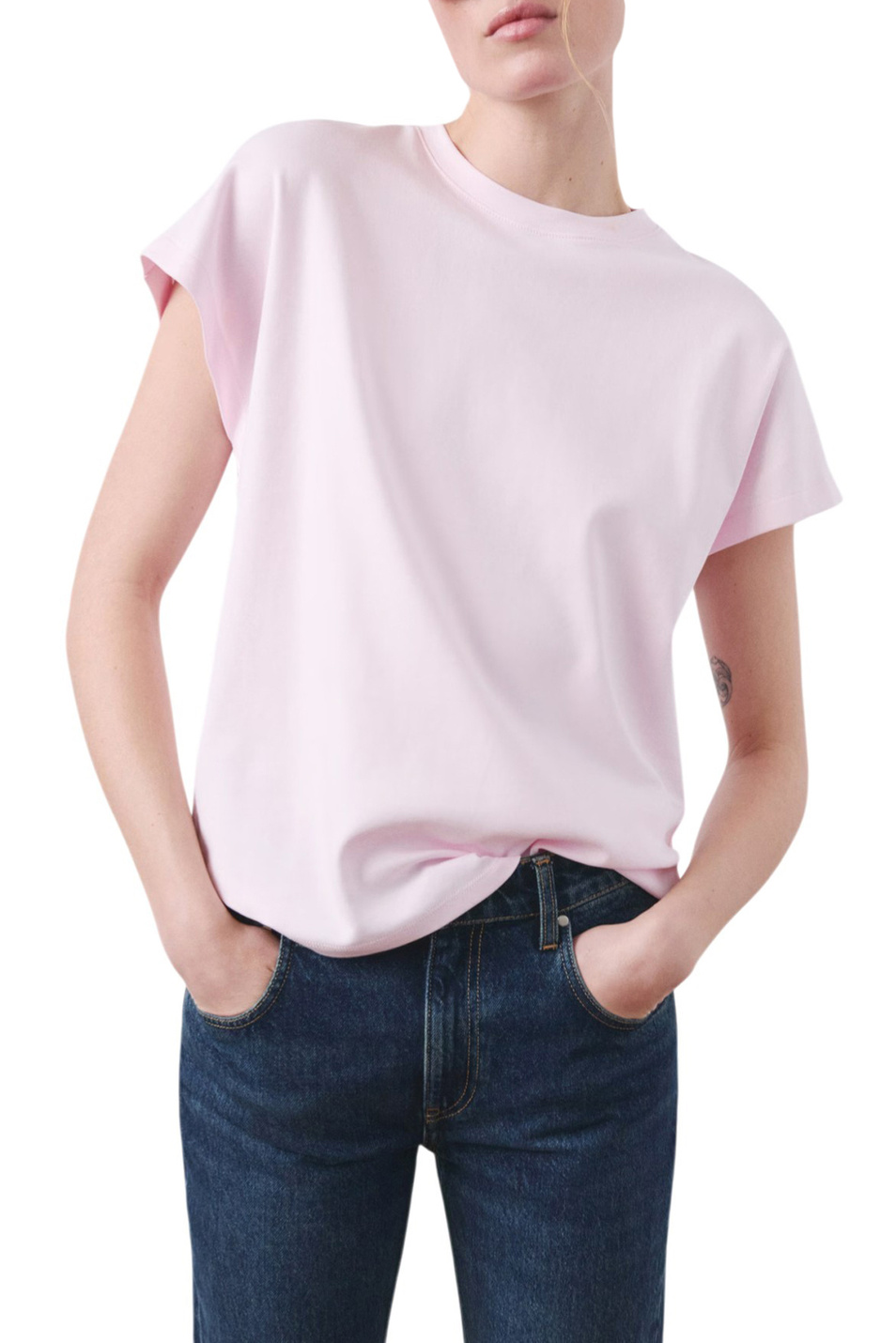 Женский Mango Футболка SEVILLA из хлопка (цвет ), артикул 27954096 | Фото 3