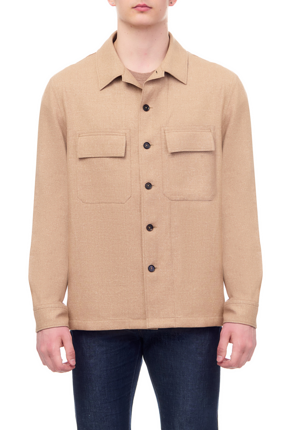 Мужской Zegna Куртка-рубашка из кашемира и льна (цвет ), артикул UBV31A5-SOT6-2G | Фото 1