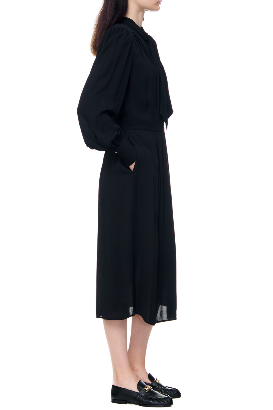 Elisabetta Franchi Платье из вискозного жоржета с воротником-платком (цвет ), артикул AB16226E2 | Фото 4
