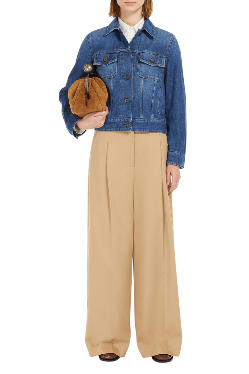Женский Weekend Max Mara Брюки NEBBIE из хлопка (цвет ), артикул 2515131121 | Фото 2