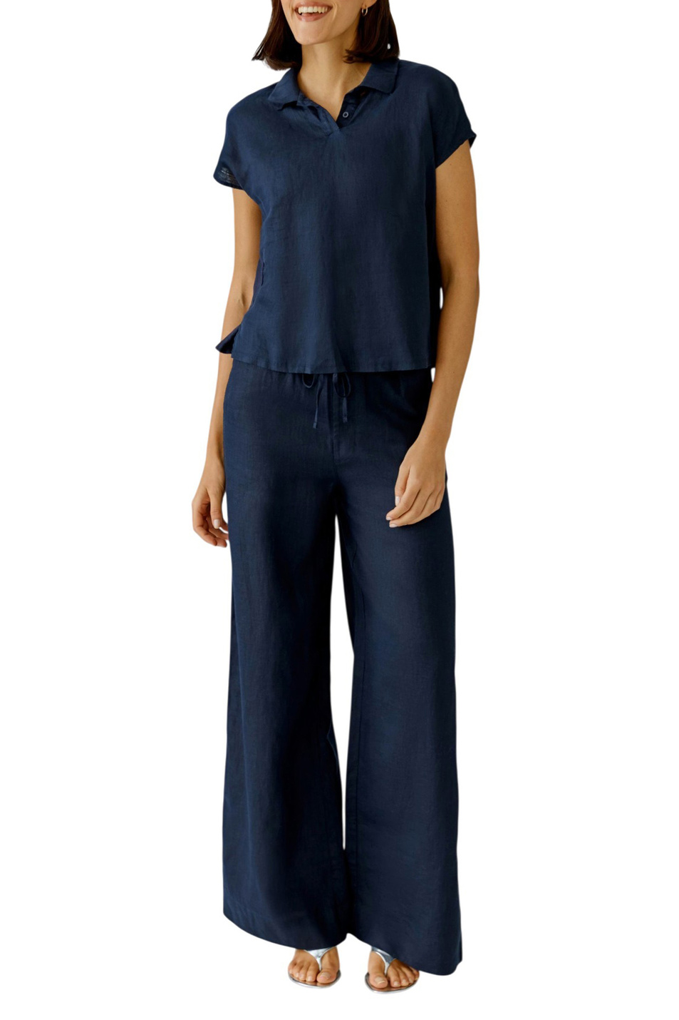 Женский OUI Брюки из льна (цвет ), артикул 97139 | Фото 3