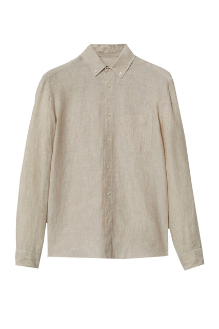 Льняная рубашка AVISPA узкого кроя|Основной цвет:Бежевый|Артикул:27005586 | Фото 1