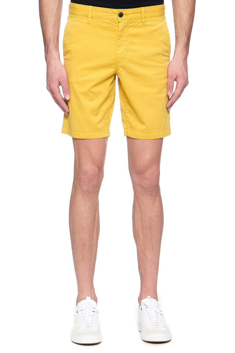 BOSS Приталенные шорты из хлопкового твила (цвет ), артикул 50447772 | Фото 1