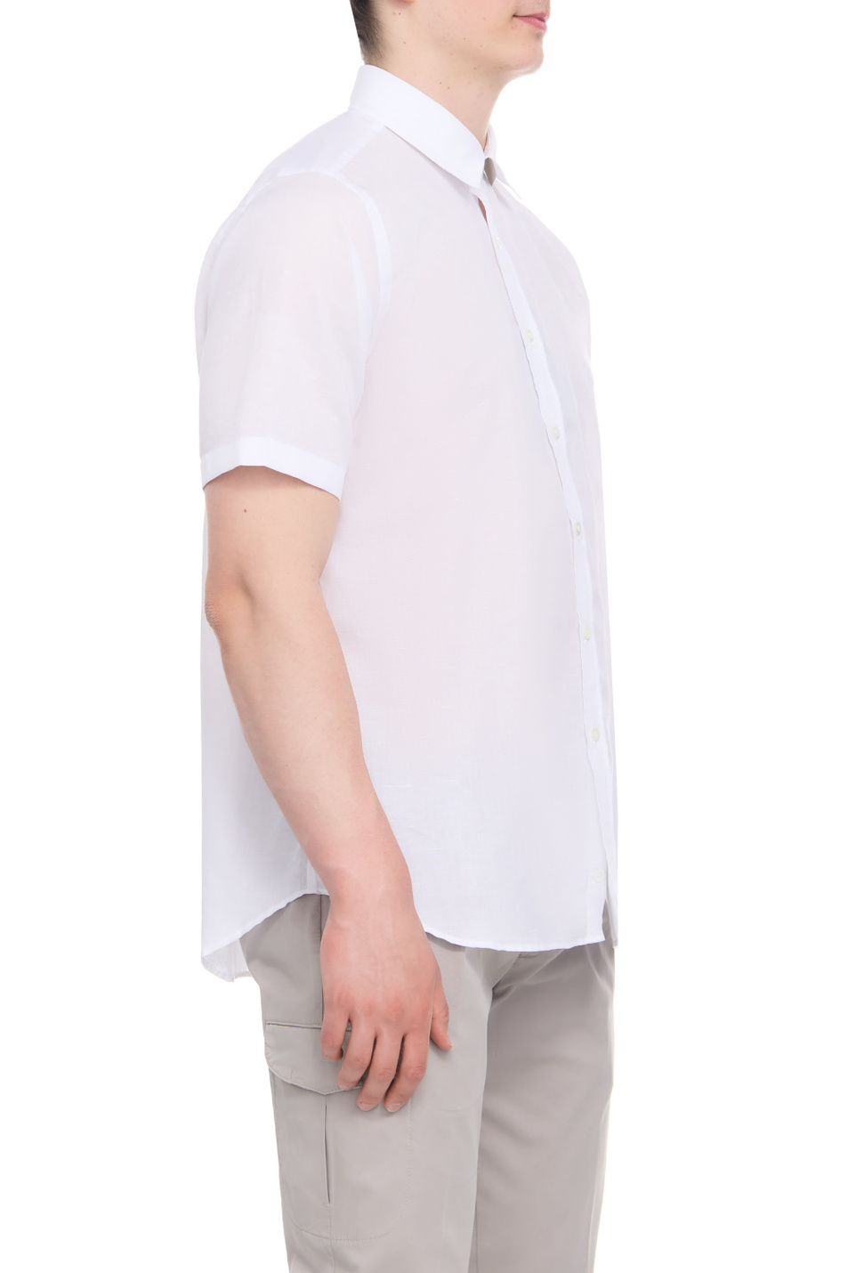 Мужской Canali Рубашка из хлопка и льна (цвет ), артикул M777GL02493 | Фото 3