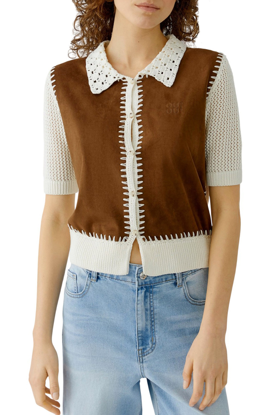 Женский OUI Кардиган с короткими рукавами (цвет ), артикул 97159 | Фото 4