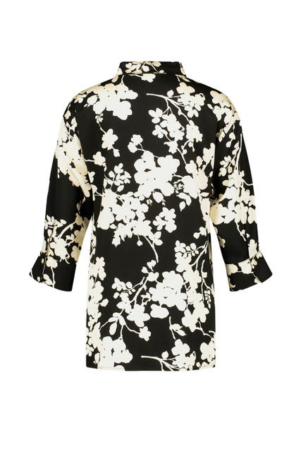 Блузка с асимметричным подолом|Основной цвет:Черный|Артикул:360318-11014 | Фото 2