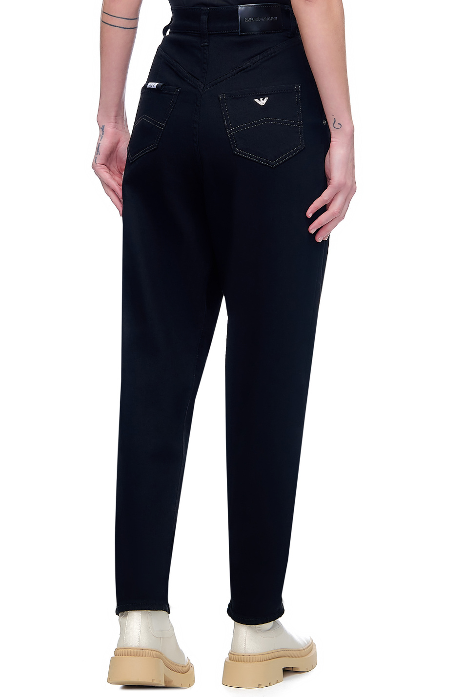 Женский Emporio Armani Джинсы из эластичного хлопка (цвет ), артикул 6K2J71-2DK9Z | Фото 4