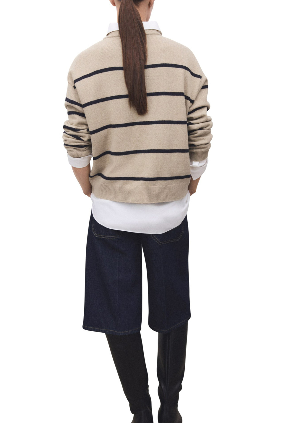 Женский Mango Джемпер MARINA в полоску (цвет ), артикул 17007789 | Фото 4