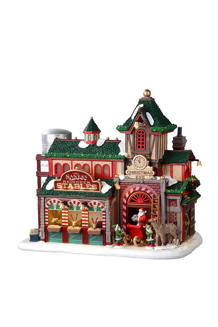 Фигурка "Конюшня для оленей Санты", 24,5 х 14,5 х 22,5 см|Основной цвет:Разноцветный Не имеет пола LEMAX Фигурка "Конюшня для оленей Санты", 24,5 х 14,5 х 22,5 см (цвет ), артикул 25926 | Фото 1
