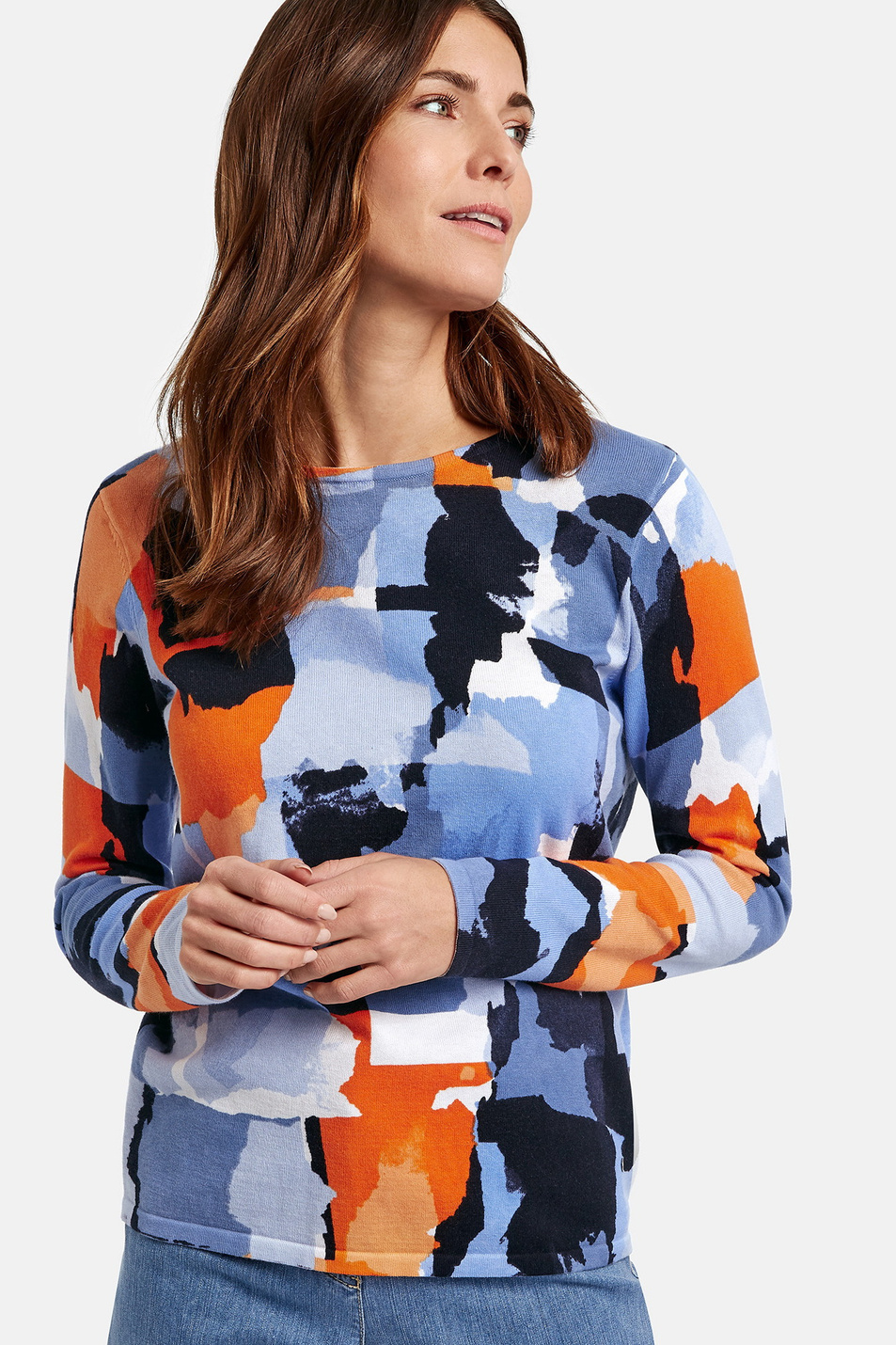 Женский Gerry Weber Лонгслив из натурального хлопка (цвет ), артикул 270533-44700 | Фото 2