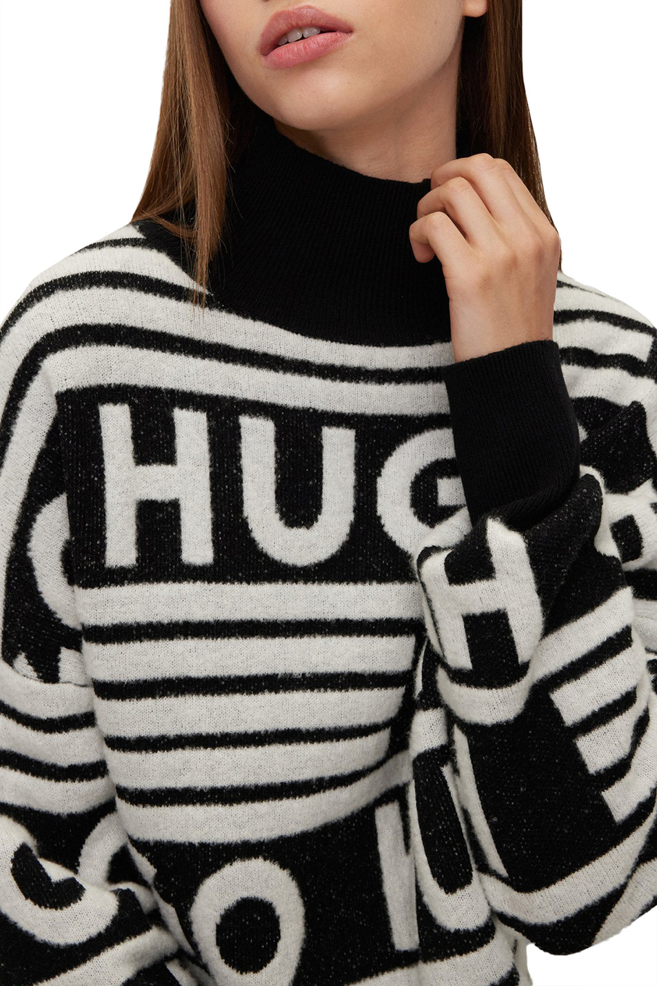 Женский HUGO Платье-свитер свободного кроя (цвет ), артикул 50478976 | Фото 4