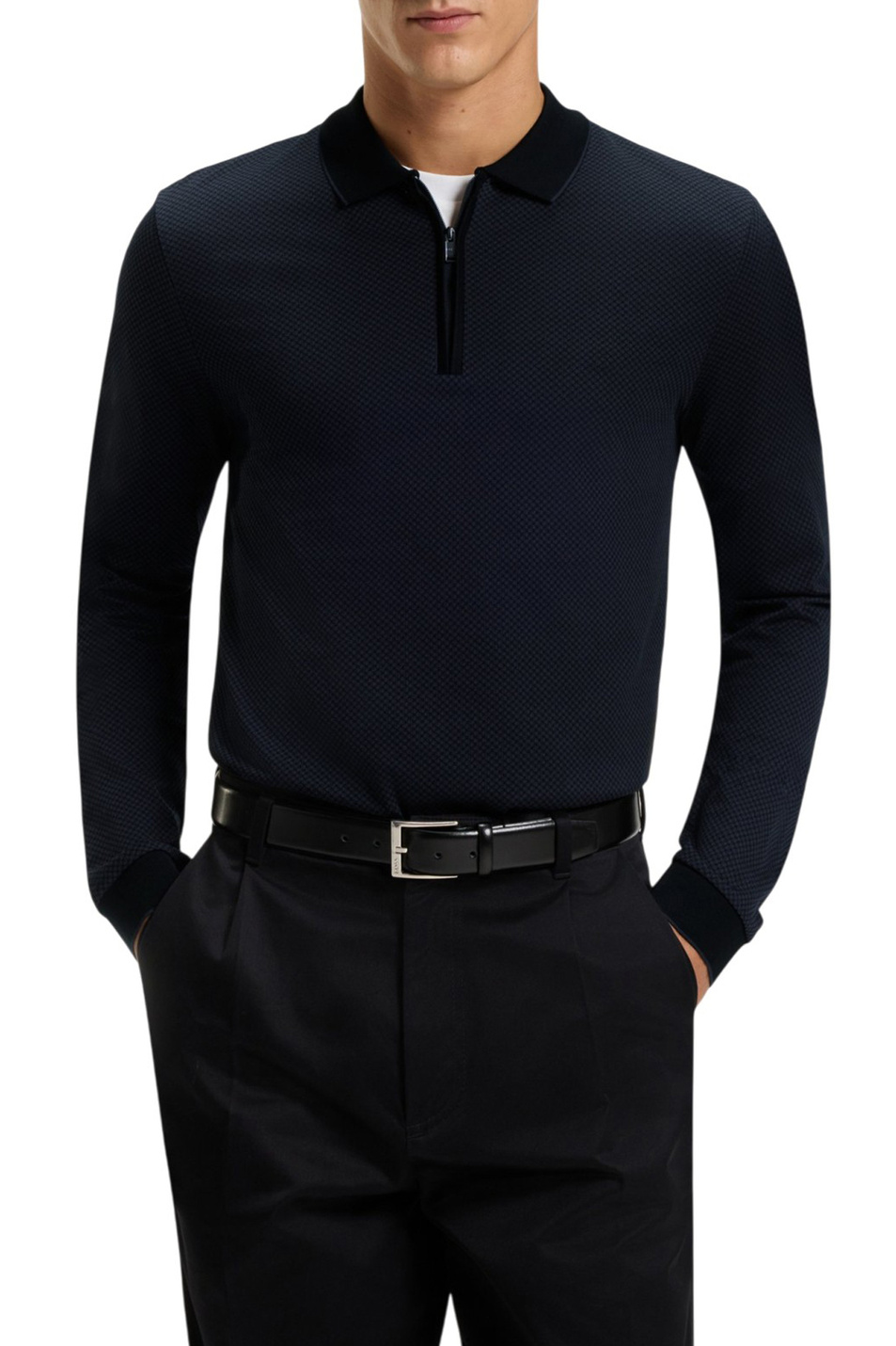 Мужской BOSS Джемпер поло Peduzzi из хлопка (цвет ), артикул 50549583 | Фото 3