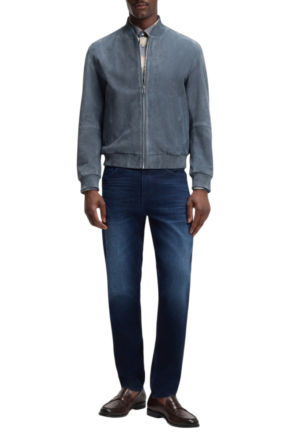 Мужской BOSS Бомбер Muller из натуральной замши (цвет ), артикул 50543213 | Фото 2
