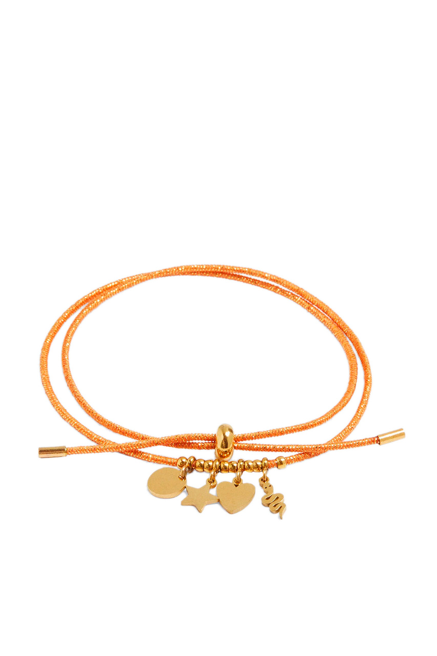 Регулируемым браслет-шнурок|Основной цвет:Оранжевый|Артикул:205435 | Фото 1
