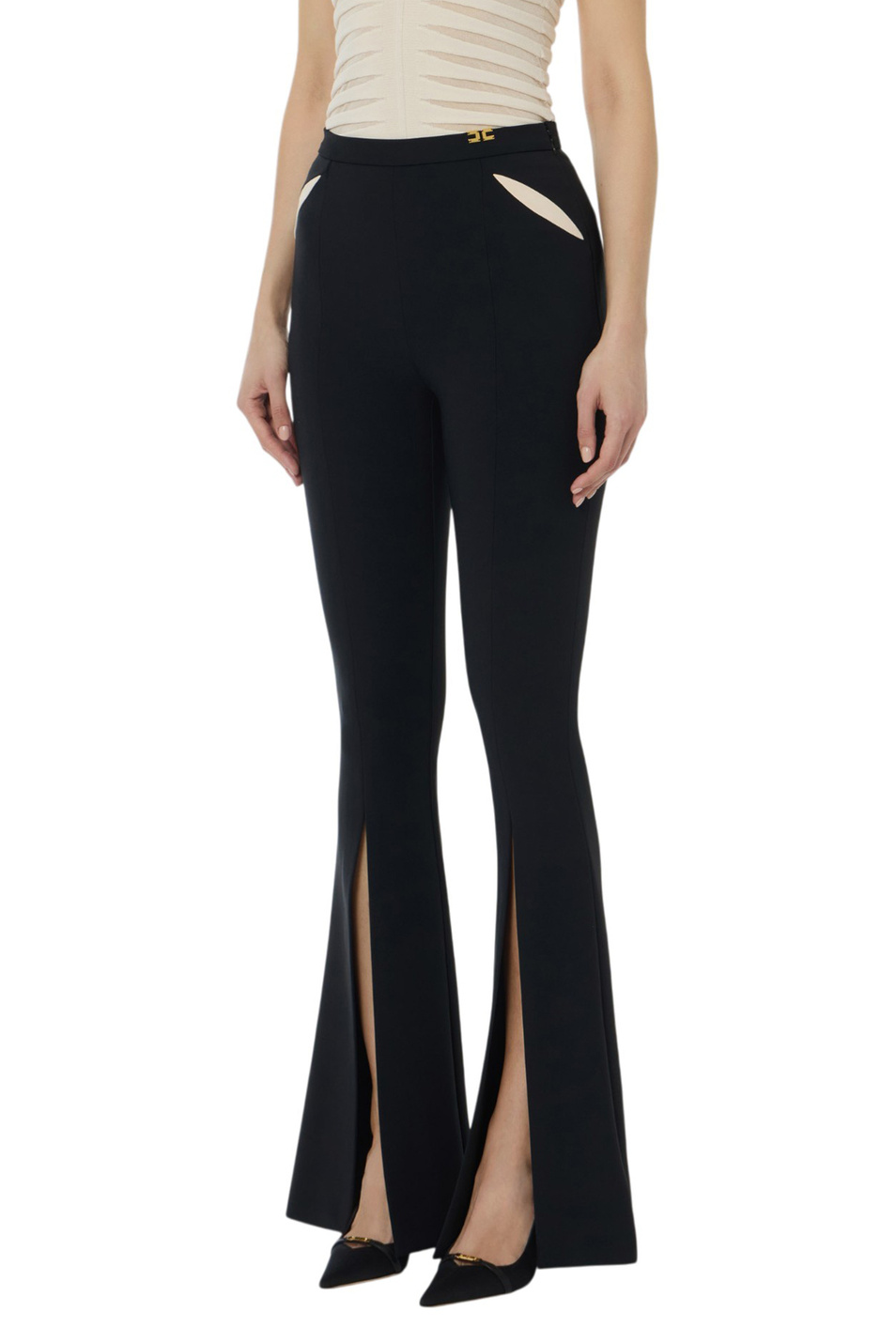 Женский Elisabetta Franchi Брюки с разрезами (цвет ), артикул PA15961E2 | Фото 3