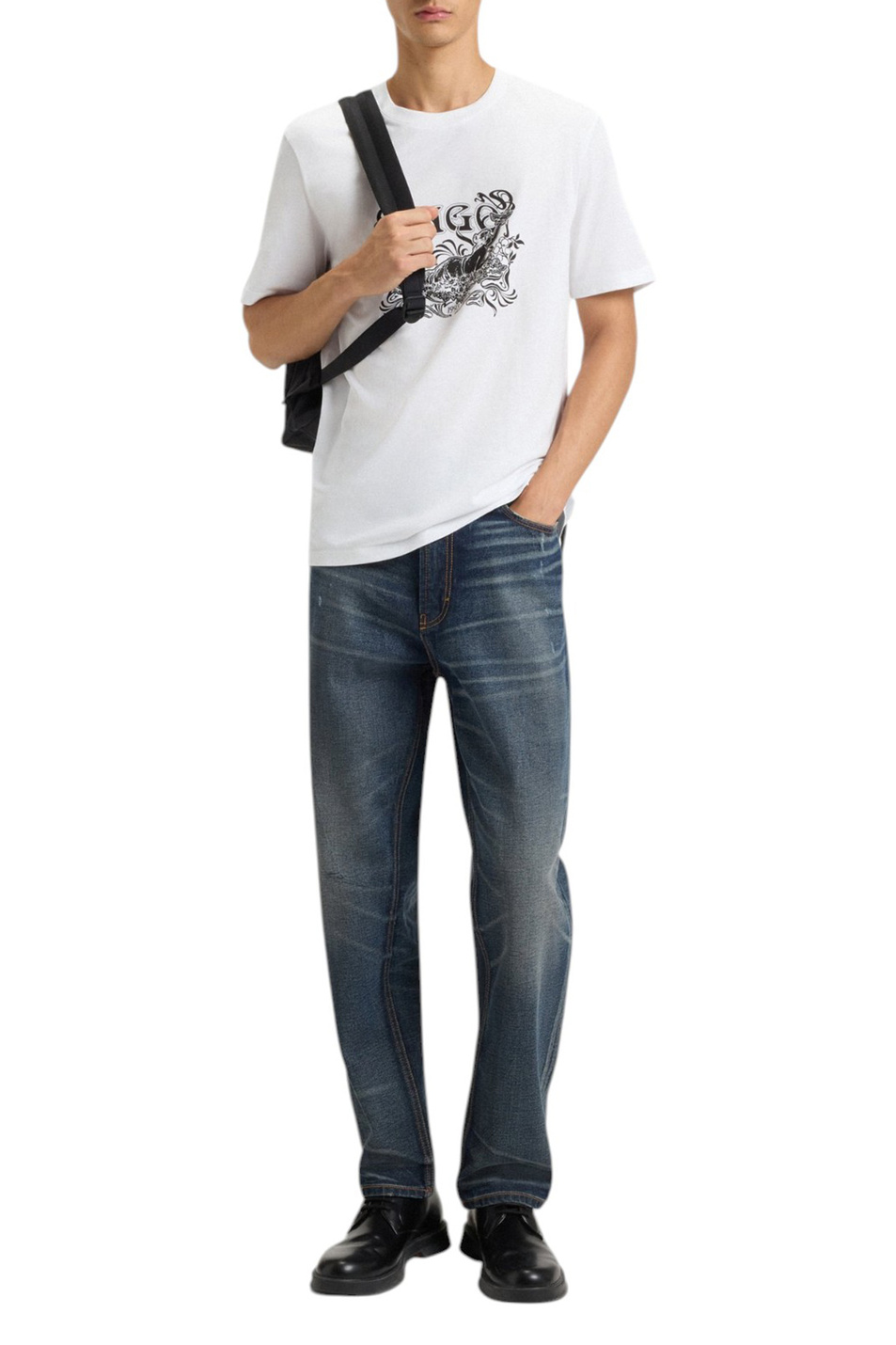 Мужской HUGO Футболка Diwom из хлопка (цвет ), артикул 50548565 | Фото 2