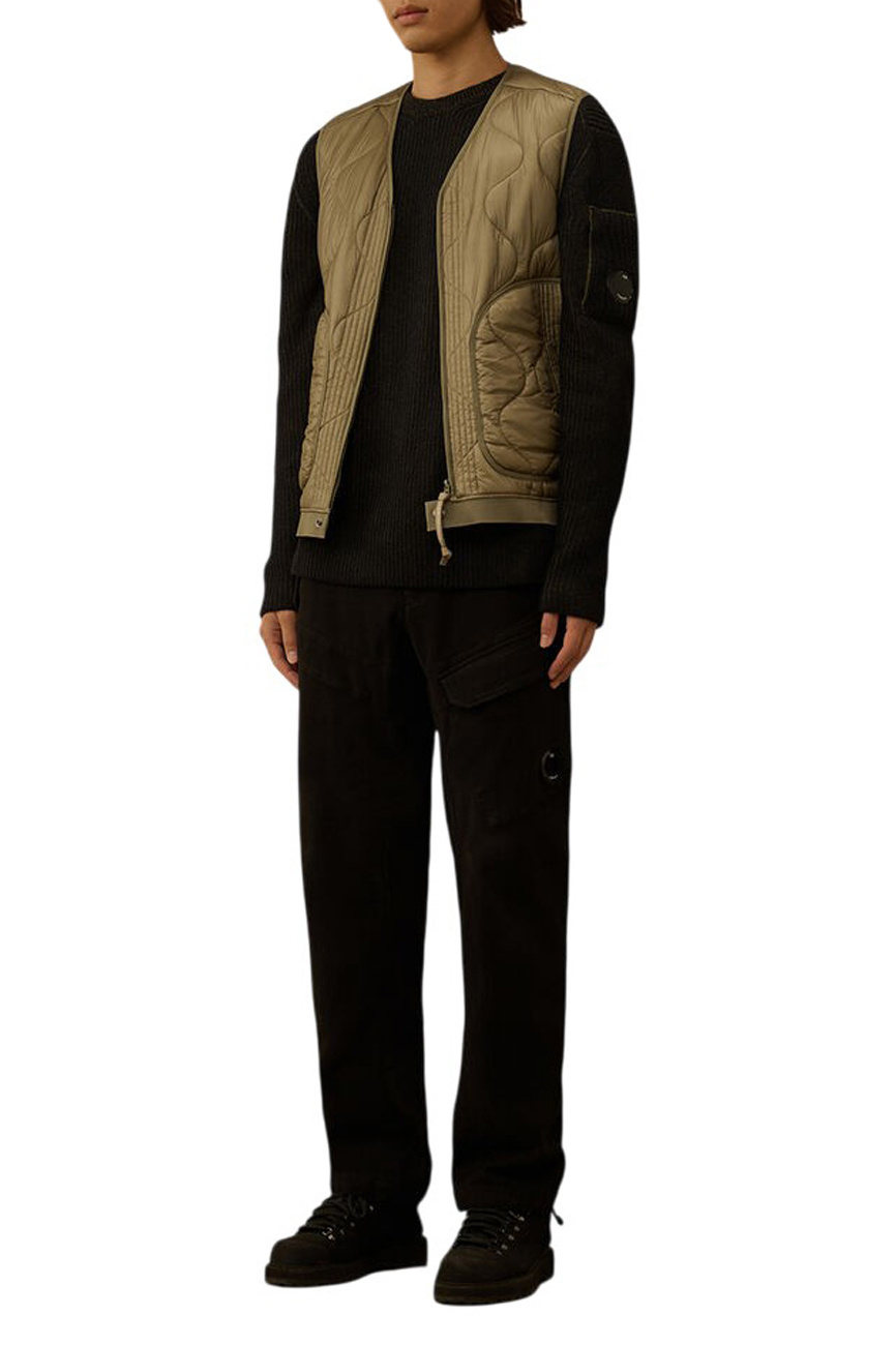 Свитер из смесовой шерсти|Основной цвет:Зеленый Мужской C.P. Company Свитер из смесовой шерсти (цвет ), артикул 19CMKN307A006170A | Фото 2