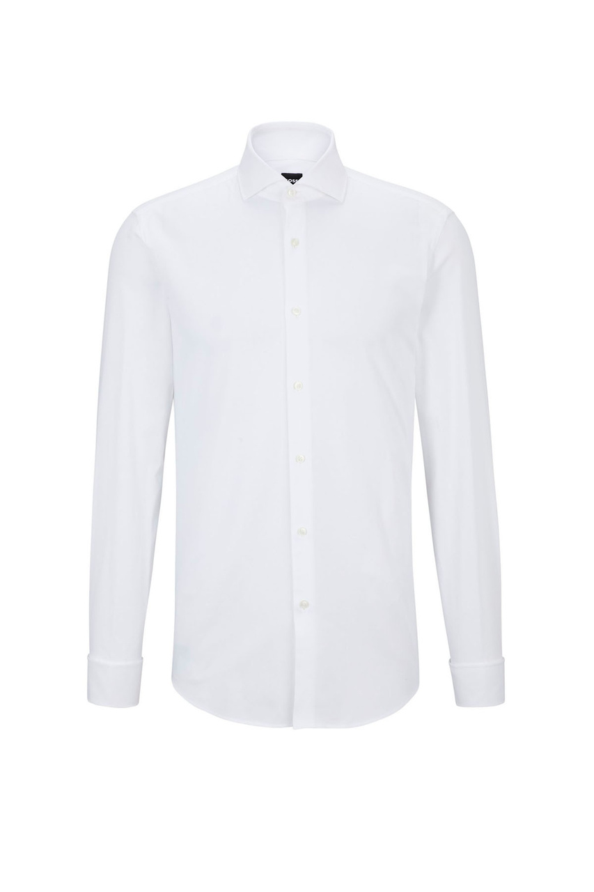 Рубашка из эластичного хлопка|Основной цвет:Белый|Артикул:50496169 | Фото 1