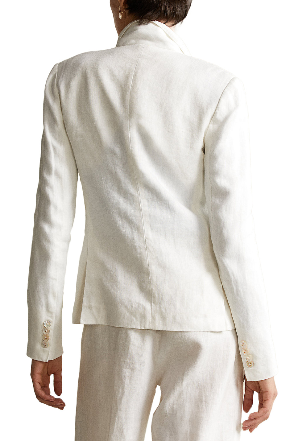 Женский Polo Ralph Lauren Льняной пиджак на пуговицах (цвет ), артикул 211837987001 | Фото 4