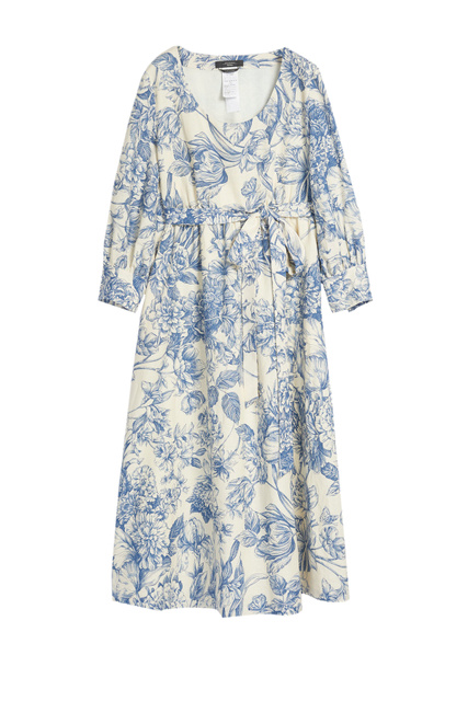 Платье ALBA с объемными рукавами|Основной цвет:Голубой|Артикул:52210621 | Фото 1