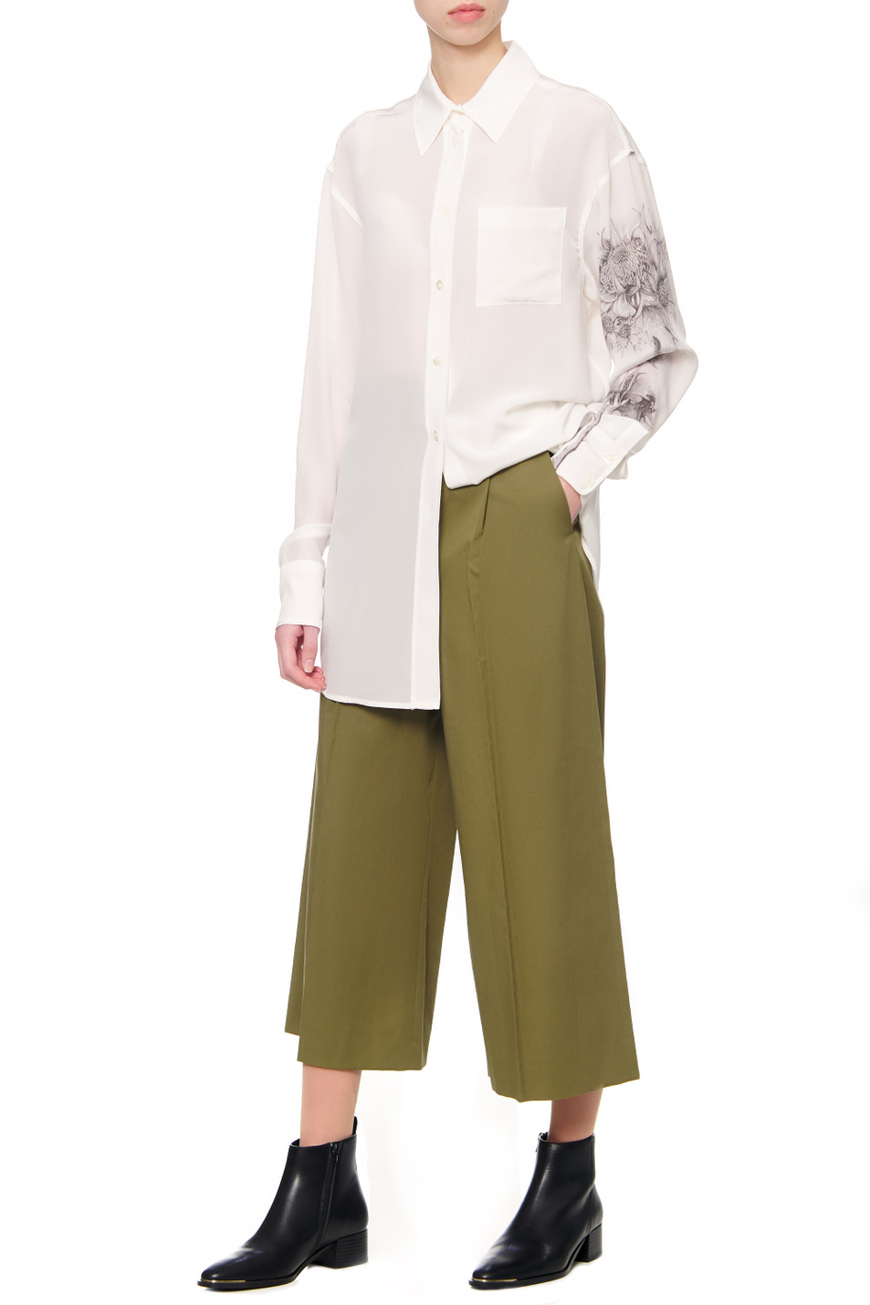 Женский Max Mara Брюки LERICI из эластичного хлопка (цвет ), артикул 61310721 | Фото 3