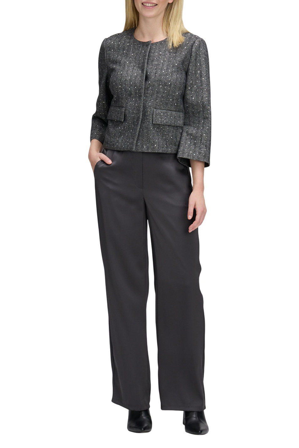 Жакет со стразами|Основной цвет:Серый Женский Betty Barclay Жакет со стразами (цвет ), артикул 4620/1632 | Фото 3