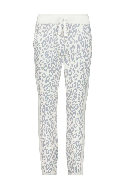 Спортивные брюки джоггеры с леопардовым принтом|Основной цвет:Белый|Артикул:405961 | Фото 1