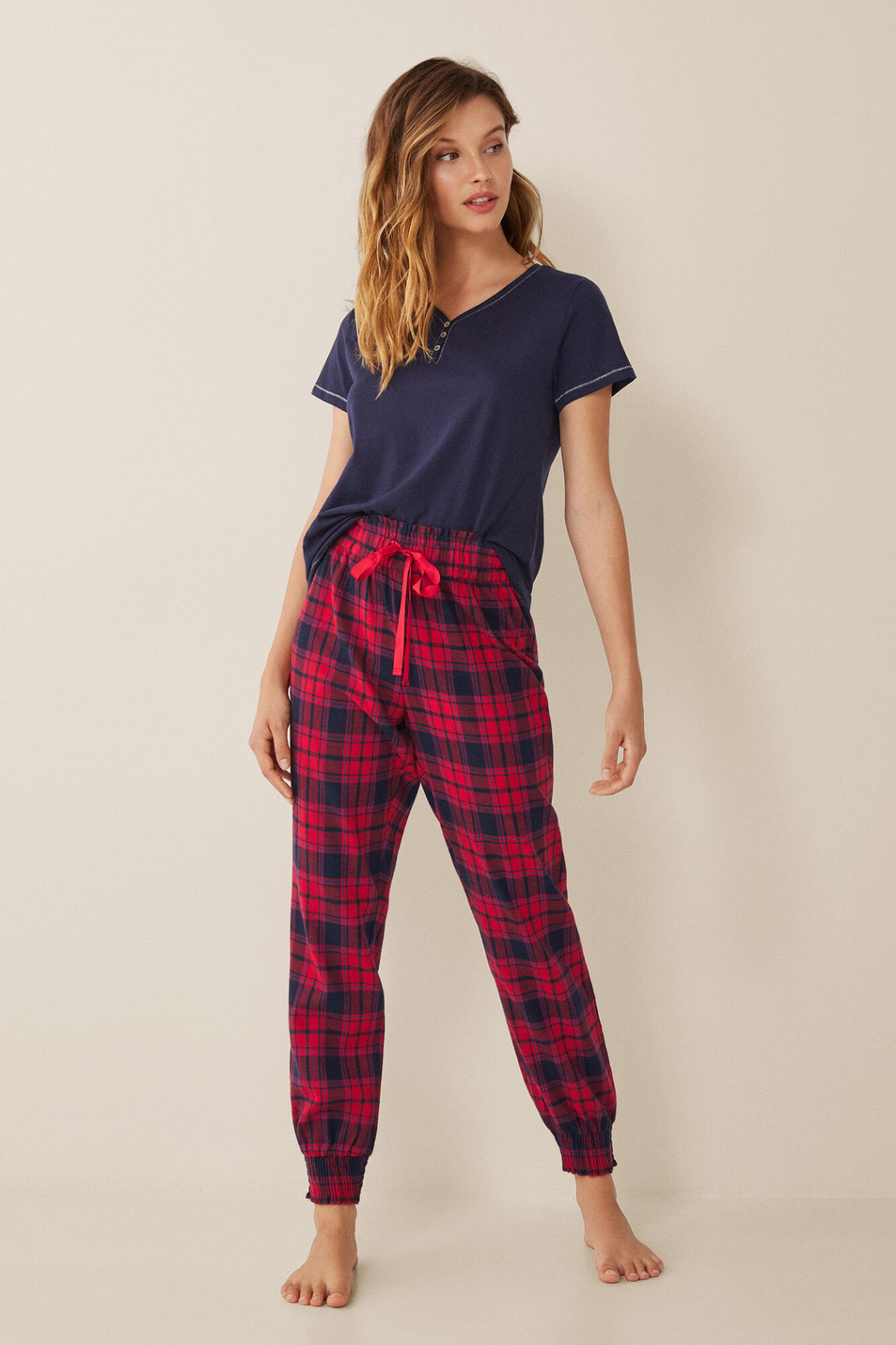 Женский Women'secret Брюки-бэгги в клетку (цвет ), артикул 3706850 | Фото 2