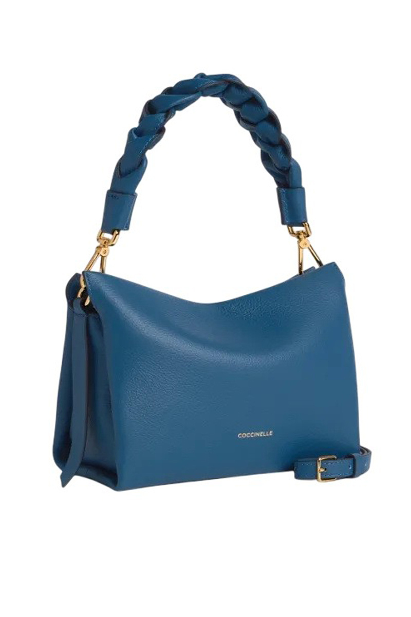 Сумка BOHEME GRANA DOUBLE из натуральной кожи с плетеной ручкой|Основной цвет:Синий Женский Coccinelle Сумка BOHEME GRANA DOUBLE из натуральной кожи с плетеной ручкой (цвет ), артикул E1M50580101 | Фото 2