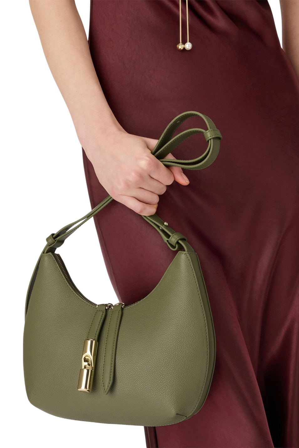 Сумка GOCCIA S из натуральной кожи|Основной цвет:Зеленый Женский Furla Сумка GOCCIA S из натуральной кожи (цвет ), артикул WB01500-BX3353 | Фото 4