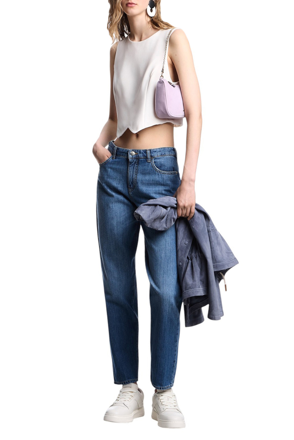 Женский Emporio Armani Джинсы из хлопка (цвет ), артикул EW001502-AF12676 | Фото 2