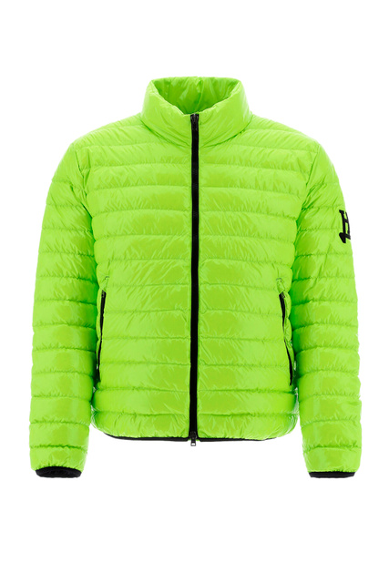 Куртка стеганая с воротником-стойкой|Основной цвет:Салатовый|Артикул:PI000984U12220 | Фото 1
