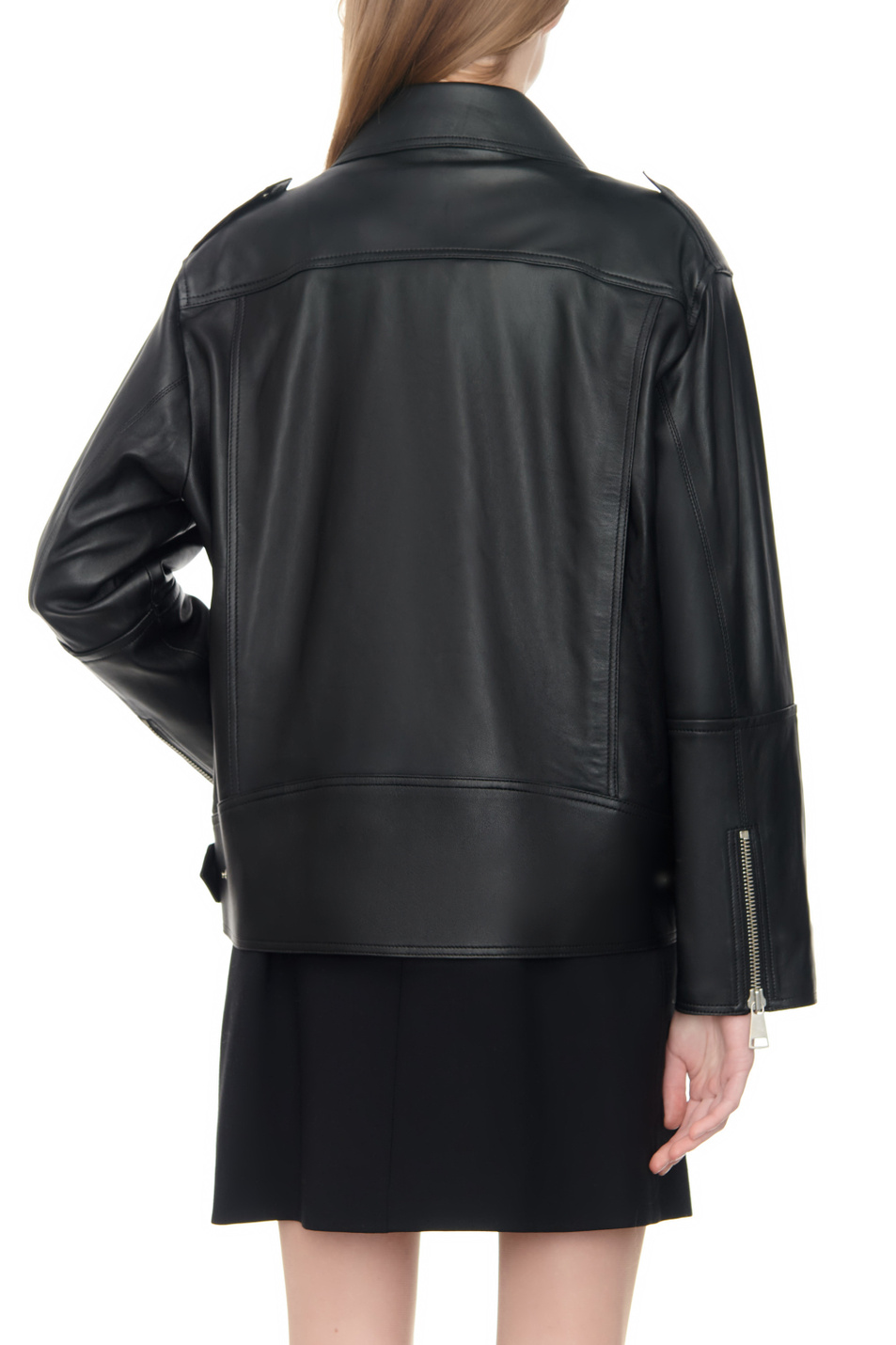 Женский Dorothee Schumacher Куртка SLEEK STATEMENT из натуральной кожи (цвет черный), артикул 344302 | Фото 6