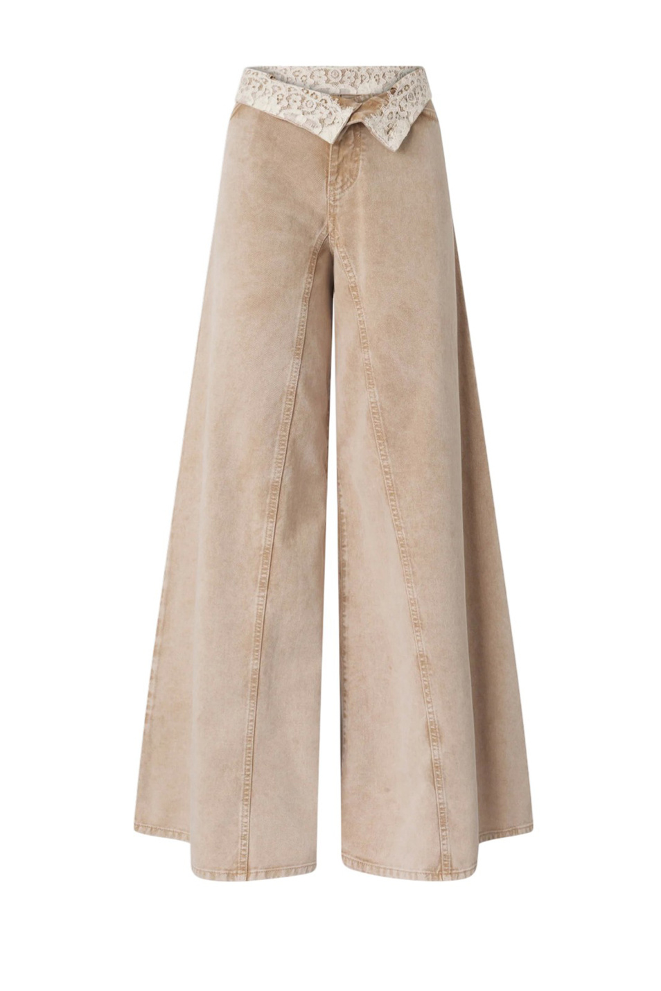 Джинсы WINONA из хлопка с кружевом|Основной цвет:Бежевый Женский Pinko Джинсы WINONA из хлопка с кружевом (цвет ), артикул 106462A364 | Фото 1