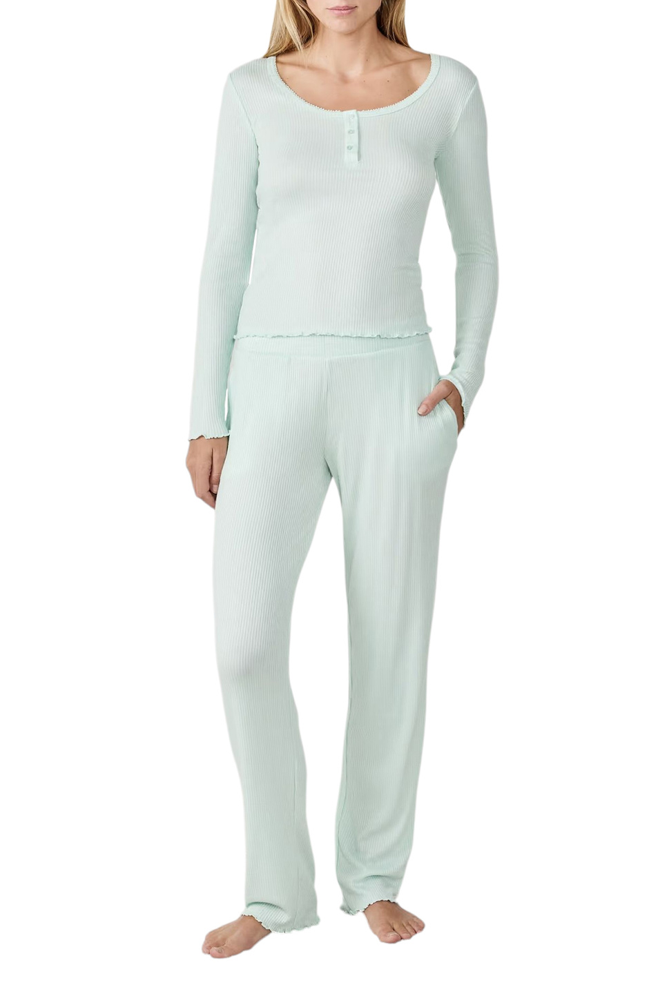 Женский Etam Лонгслив LIHAM однотонный (цвет ), артикул 6556082 | Фото 2