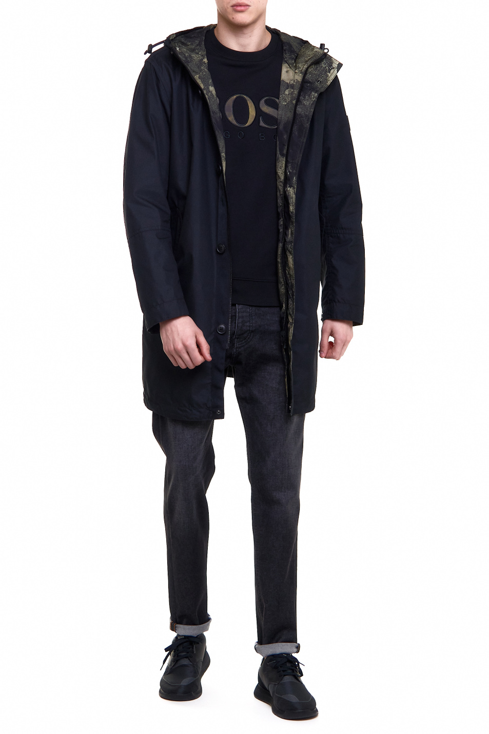 BOSS Двусторонняя куртка Odrake с капюшоном и камуфляжным принтом (цвет ), артикул 50447100 | Фото 1