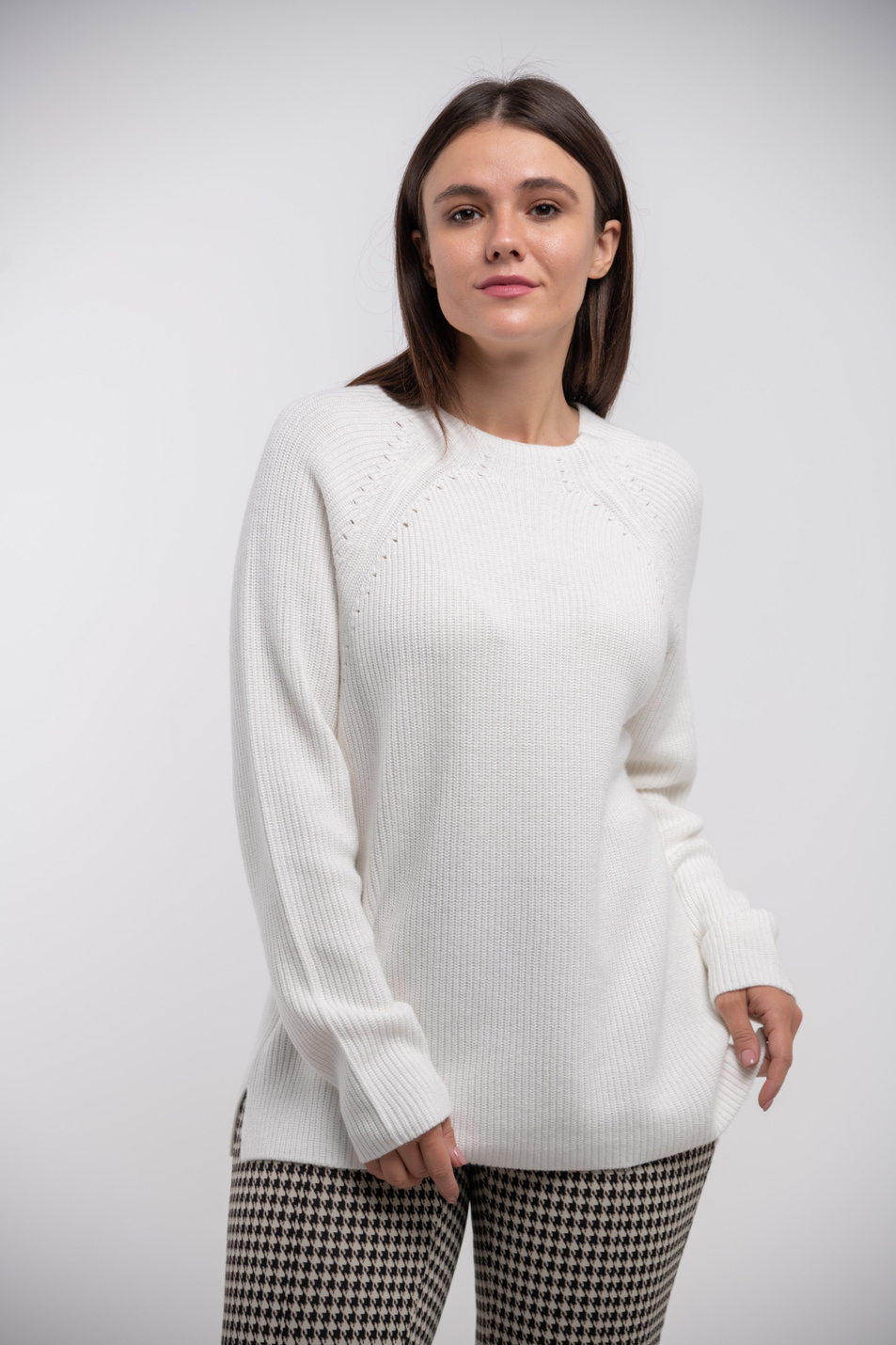 Женский Gerry Weber Джемпер из смесовой вискозы с добавлением шерсти (цвет ), артикул 471010-35707 | Фото 1